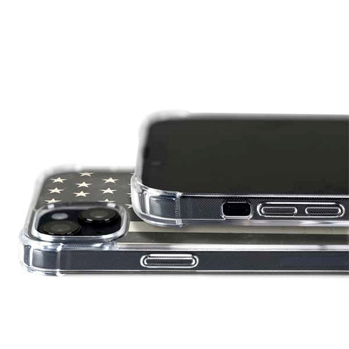 Black & White USA Flag iPhone 14 Plus MagSafe Case